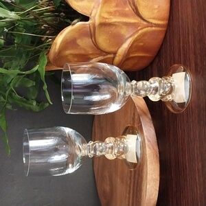 🤑🤑Vintage Winnie the Pooh Honey Carnival Glass Goblets - Set of 2